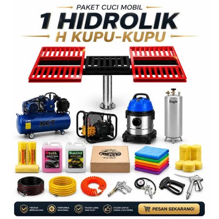 Paket Usaha Cuci Mobil 1 Hidrolik H Kupu-Kupu | Terlengkap & Bergaransi