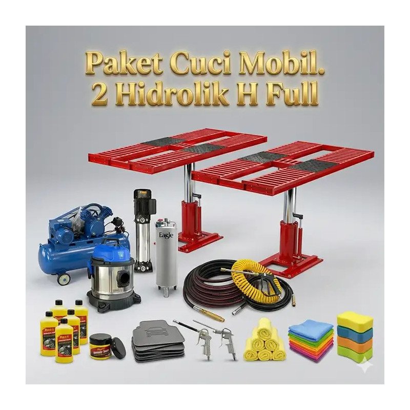 Paket Usaha Cuci Mobil 2 Hidrolik Tipe H Full