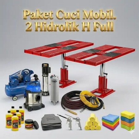 Paket Usaha Cuci Mobil 2 Hidrolik Tipe H Full