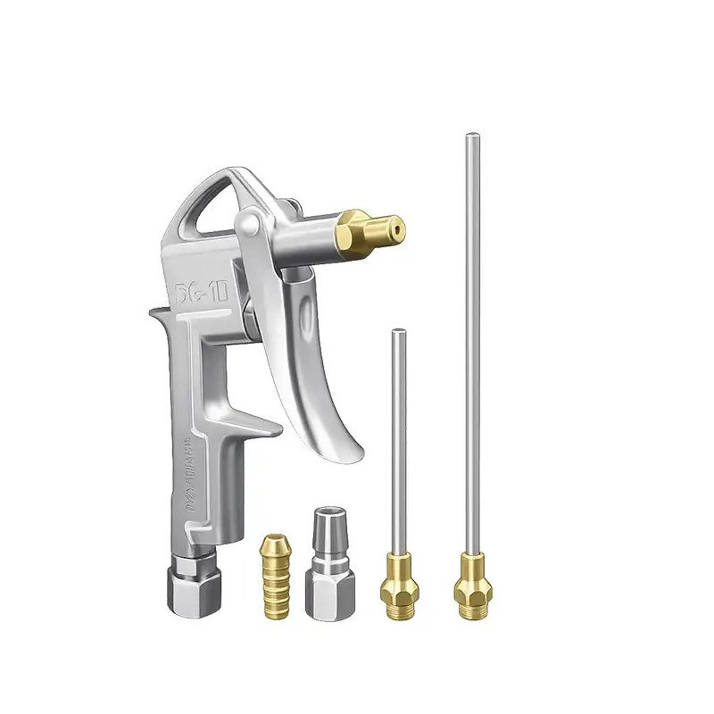 Air Blow Gun Kompresor DG-10 dengan nozzle panjang dan pendek, alat pembersih debu pneumatik berkualitas tinggi